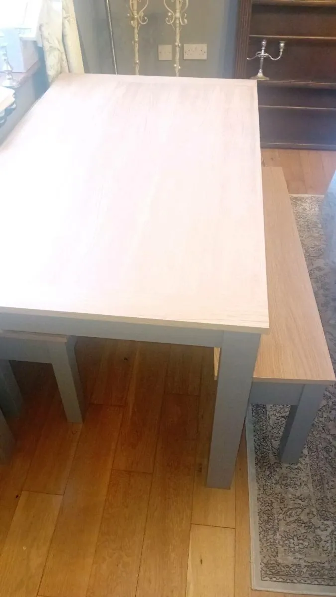 Table and 2 benches - Image 1