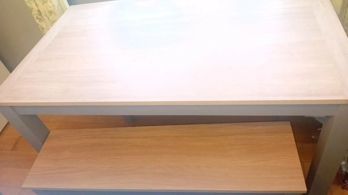 Table and 2 benches - Image 2