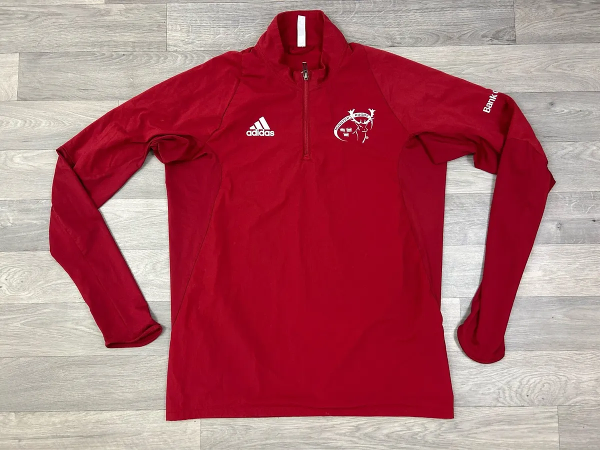Adidas Munster Rugby Half Zip Jumper Top Medium - Image 1