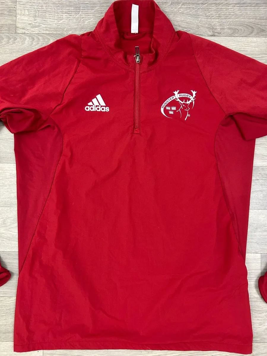 Adidas Munster Rugby Half Zip Jumper Top Medium - Image 2