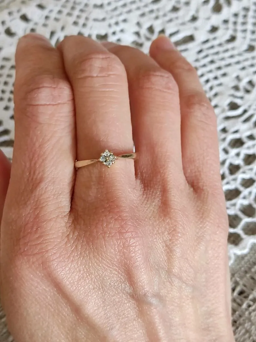 Vintage 9 CT yellow Gold Diamonds ring - Image 4