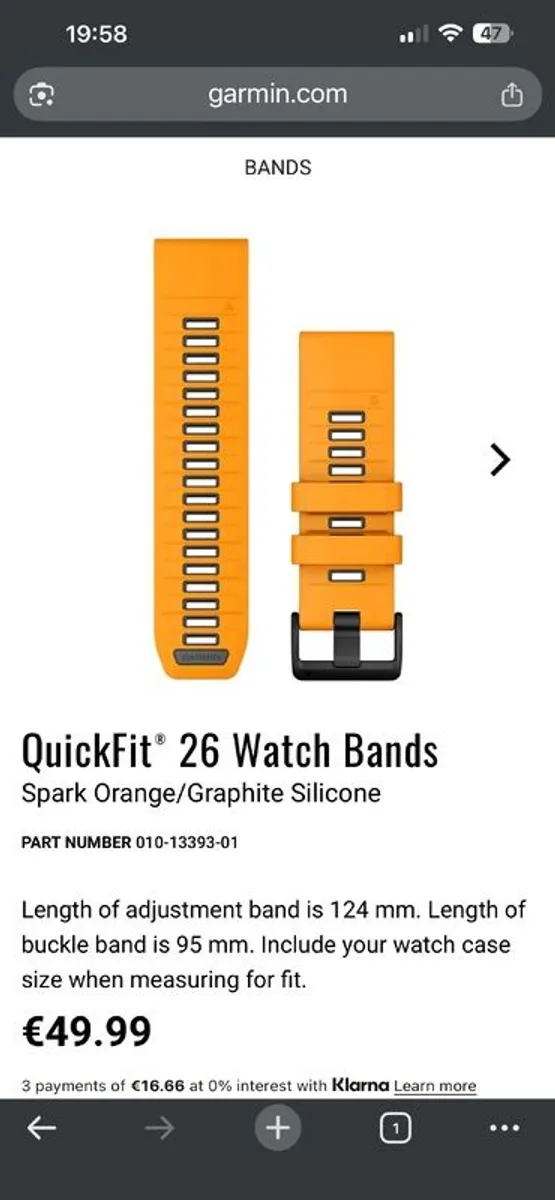 Garmin 26mm Watch Straps / Bands - Image 1