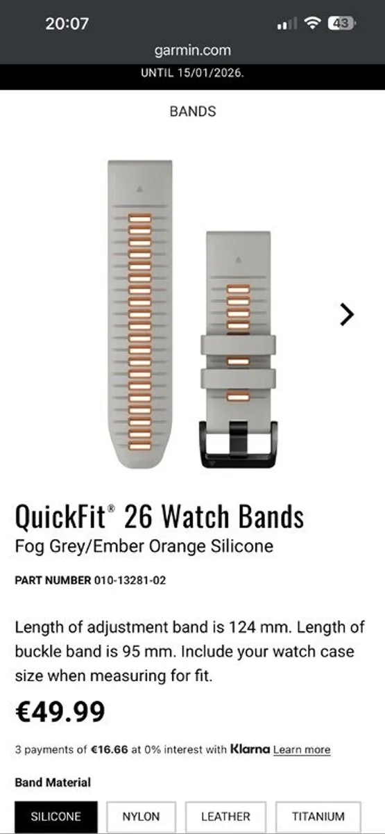 Garmin 26mm Watch Straps / Bands - Image 2