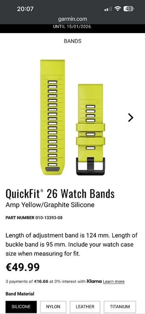 Garmin 26mm Watch Straps / Bands - Image 3