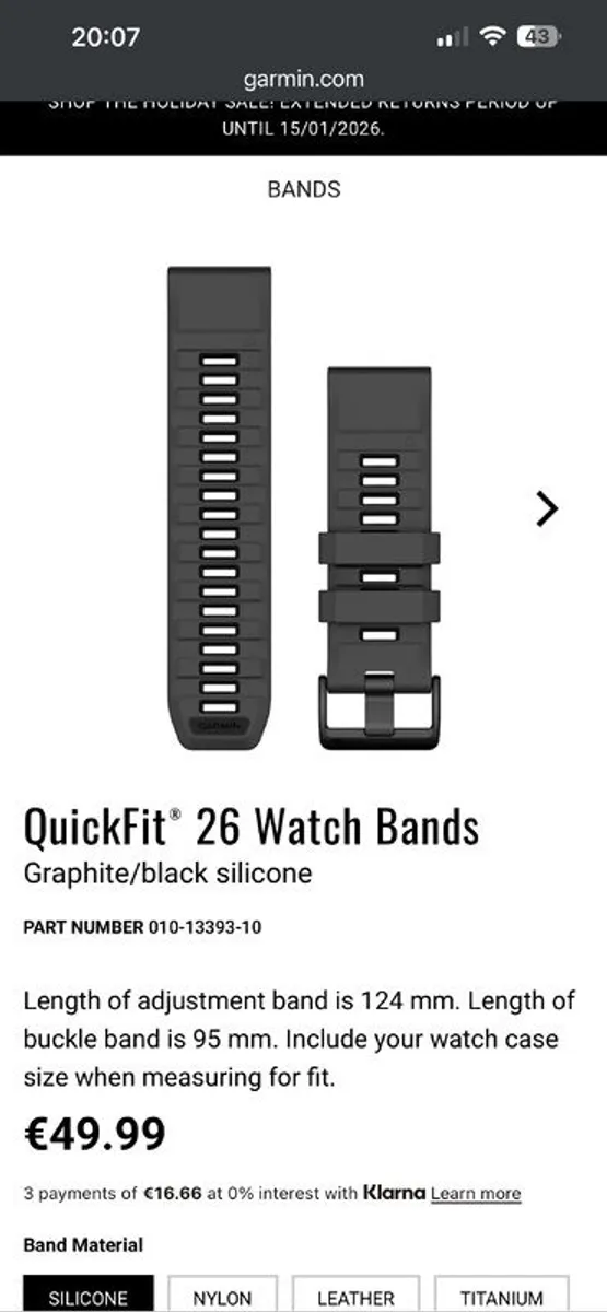 Garmin 26mm Watch Straps / Bands - Image 4