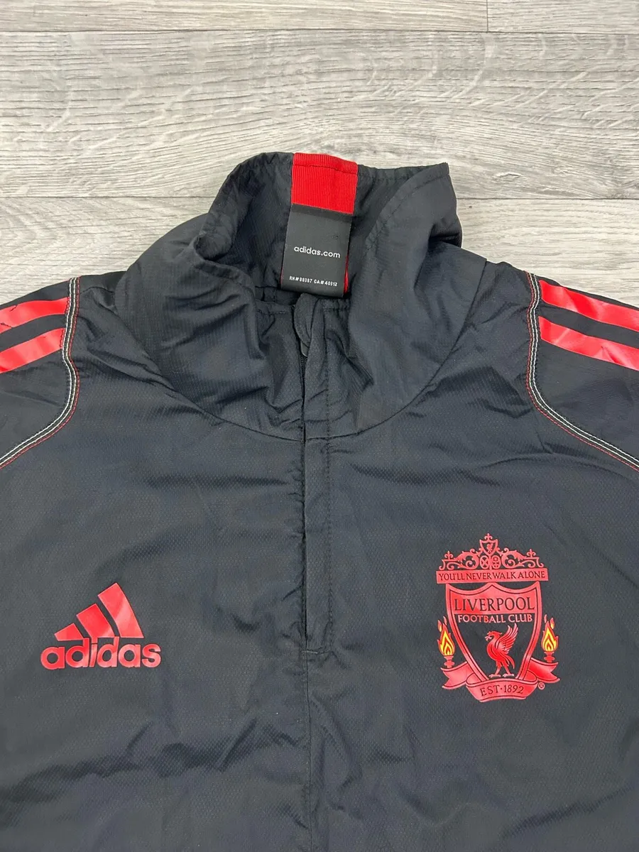 Vintage 2010 Adidas Liverpool Half Zip Jacket M - Image 4