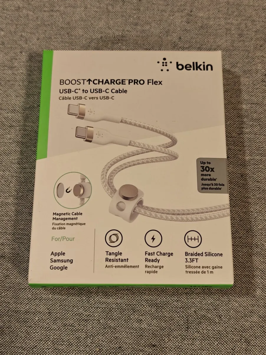 Belkin BoostCharge Pro Flex USB-C Cable – 1M Braid - Image 1