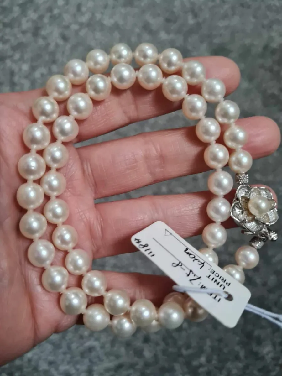 Natural Japanese Akoya Pearl Necklace Xmas Gift 1 - Image 1