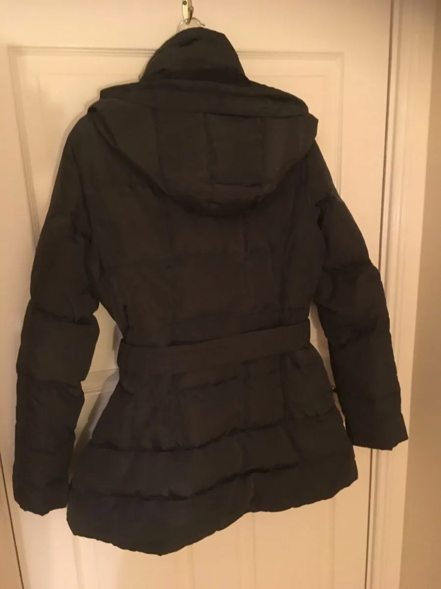 NEW Zara Jacket with Hood & Belt, Grey - Image 4