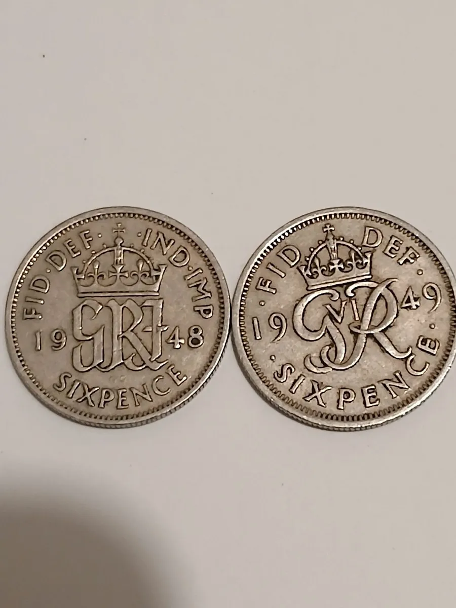 British sixpence 1948/49 - Image 1