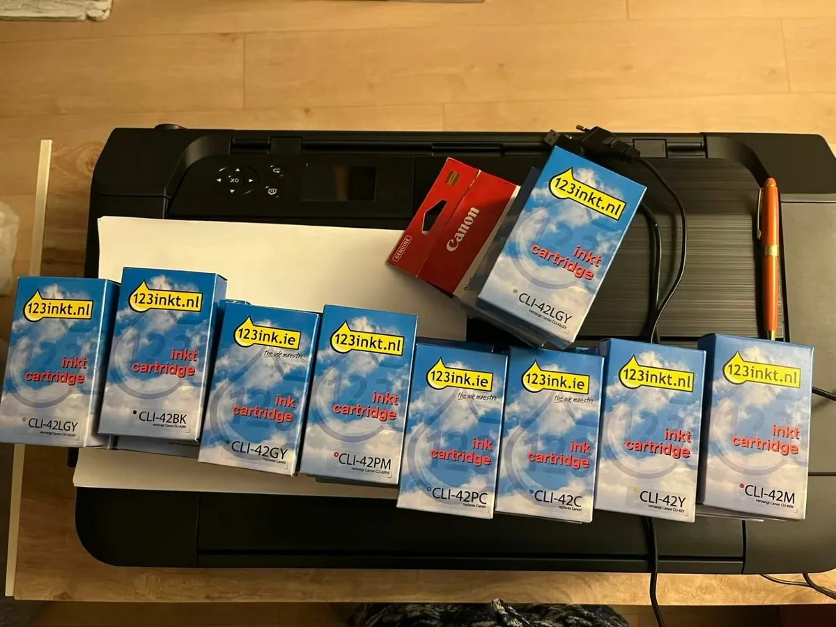 Canon Pro-100S Printer + 4 Full Sets of CLI-42 Ink - Image 2