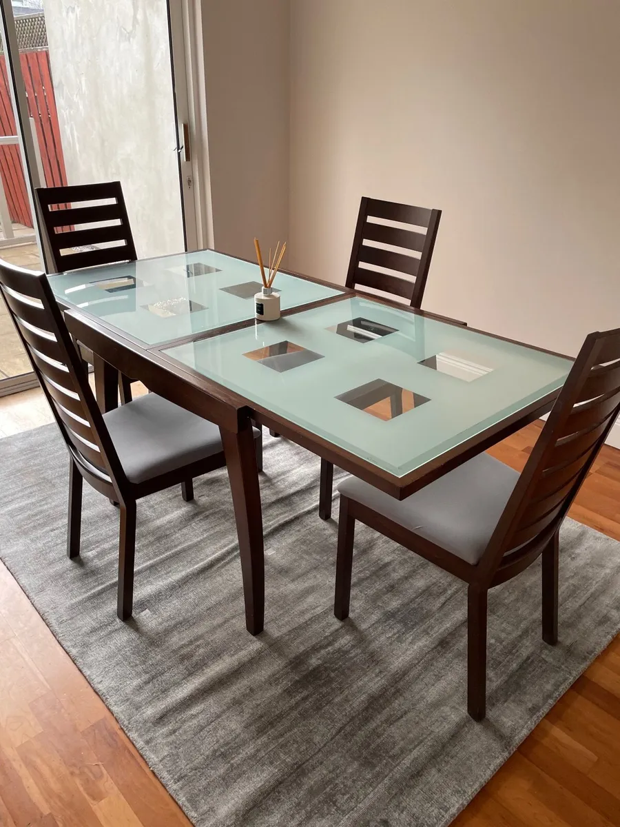 Extendable Dining Table & 6 Chairs - Image 1