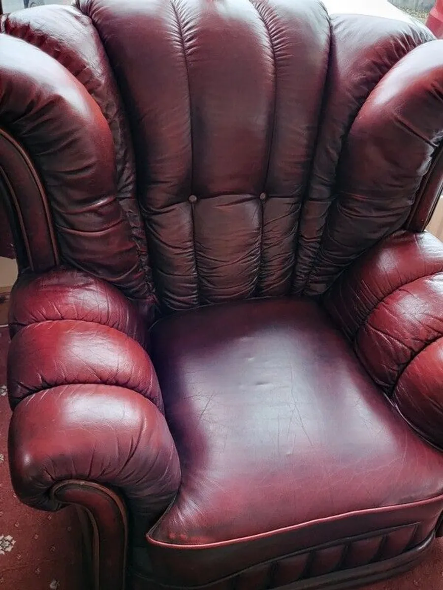 Leather sitting room suite - Image 2