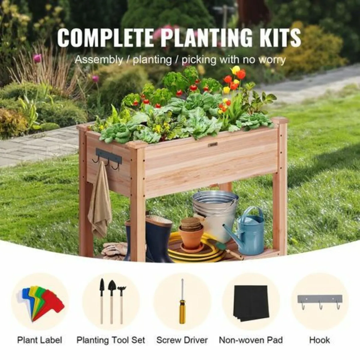 Wooden Raised Garden Bed Planter Box - Image 2