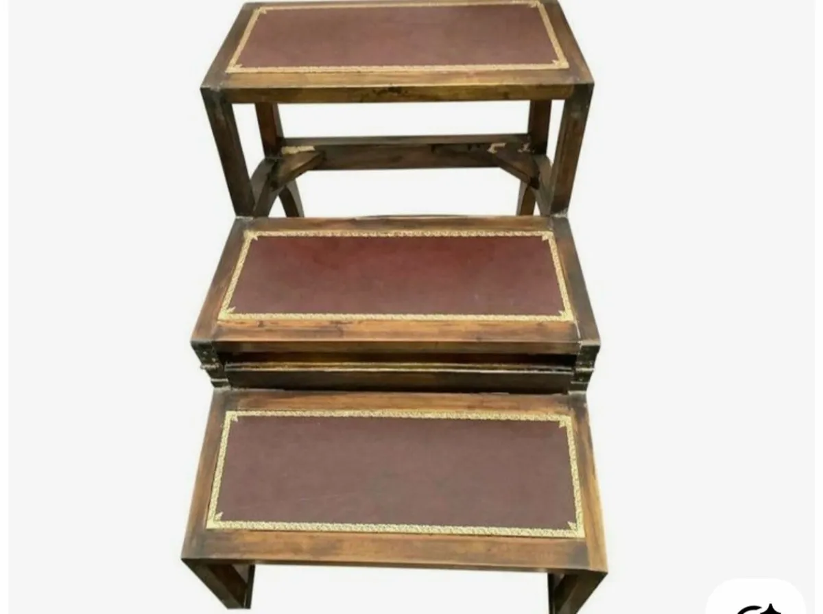 Mid Century Fold Up Library Chair With Leather Inl - Image 3