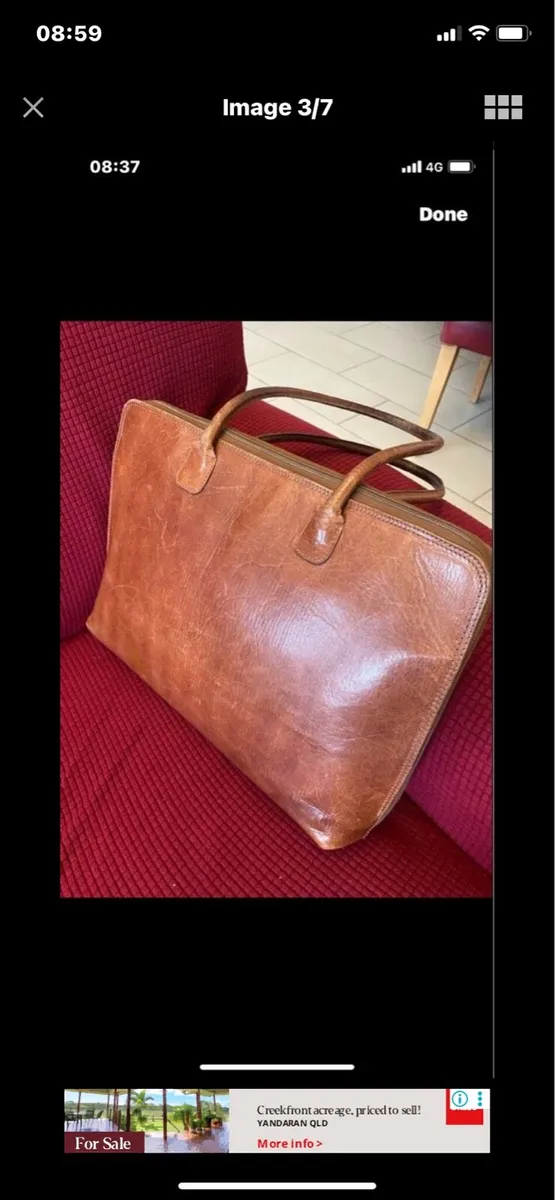 FREEWOMAN Leather Shoulder/ Laptop Bag - Image 1