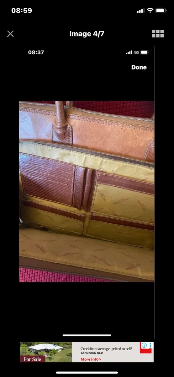 FREEWOMAN Leather Shoulder/ Laptop Bag - Image 4