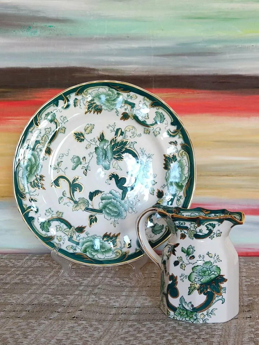 Vintage Mason's jug and dinner plate. - Image 1