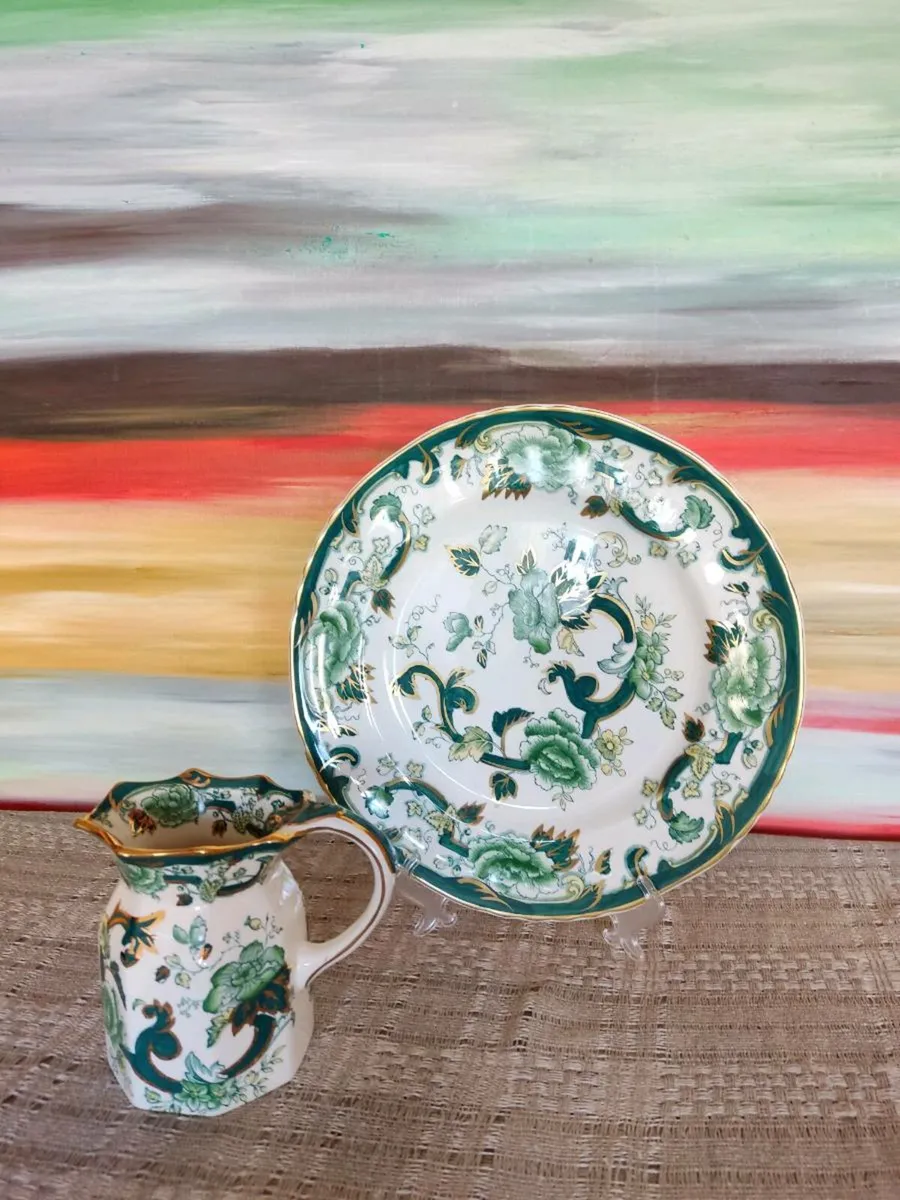 Vintage Mason's jug and dinner plate. - Image 2