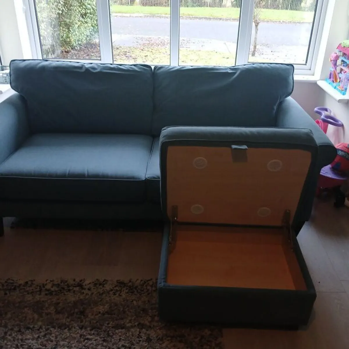 Sofa and foot stool - Image 4
