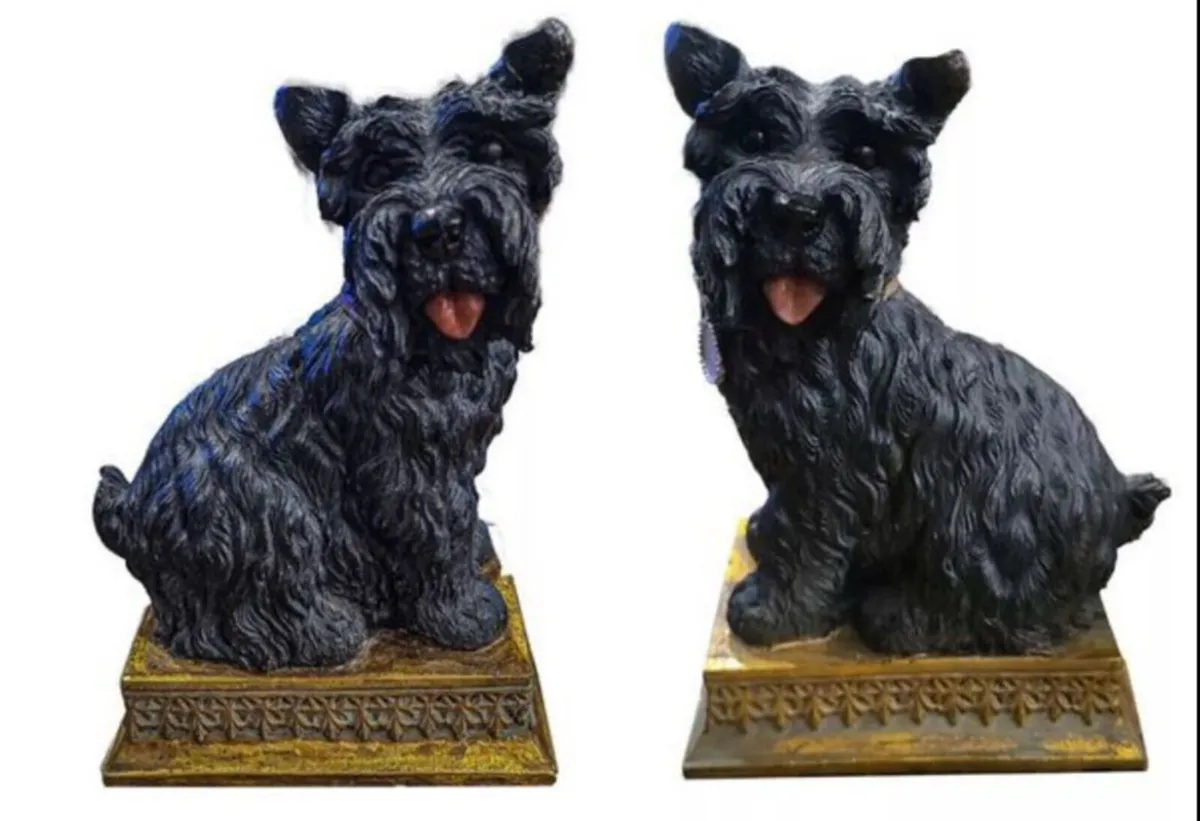 Pair of vintage Scottie Dog book ends - Image 1