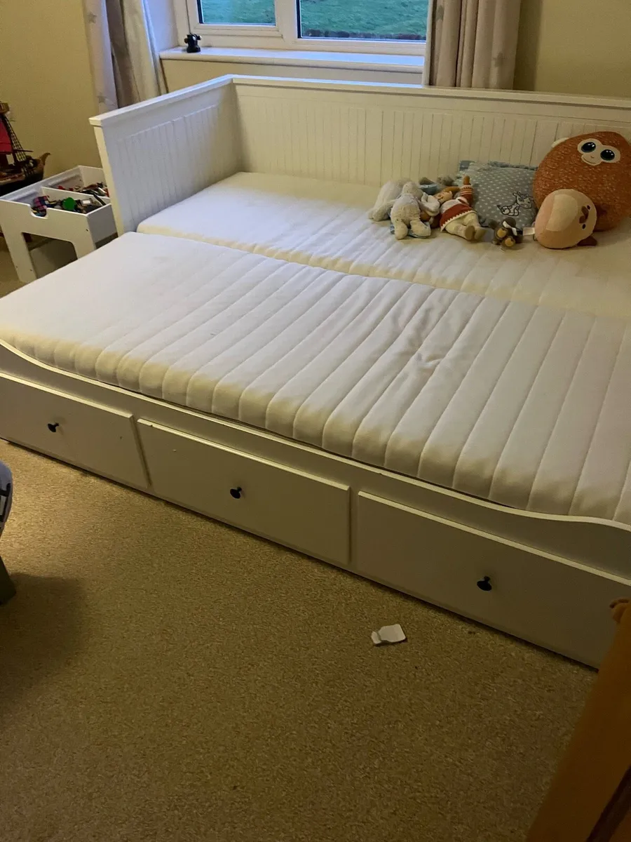Kids double/single bed with storage - Image 1