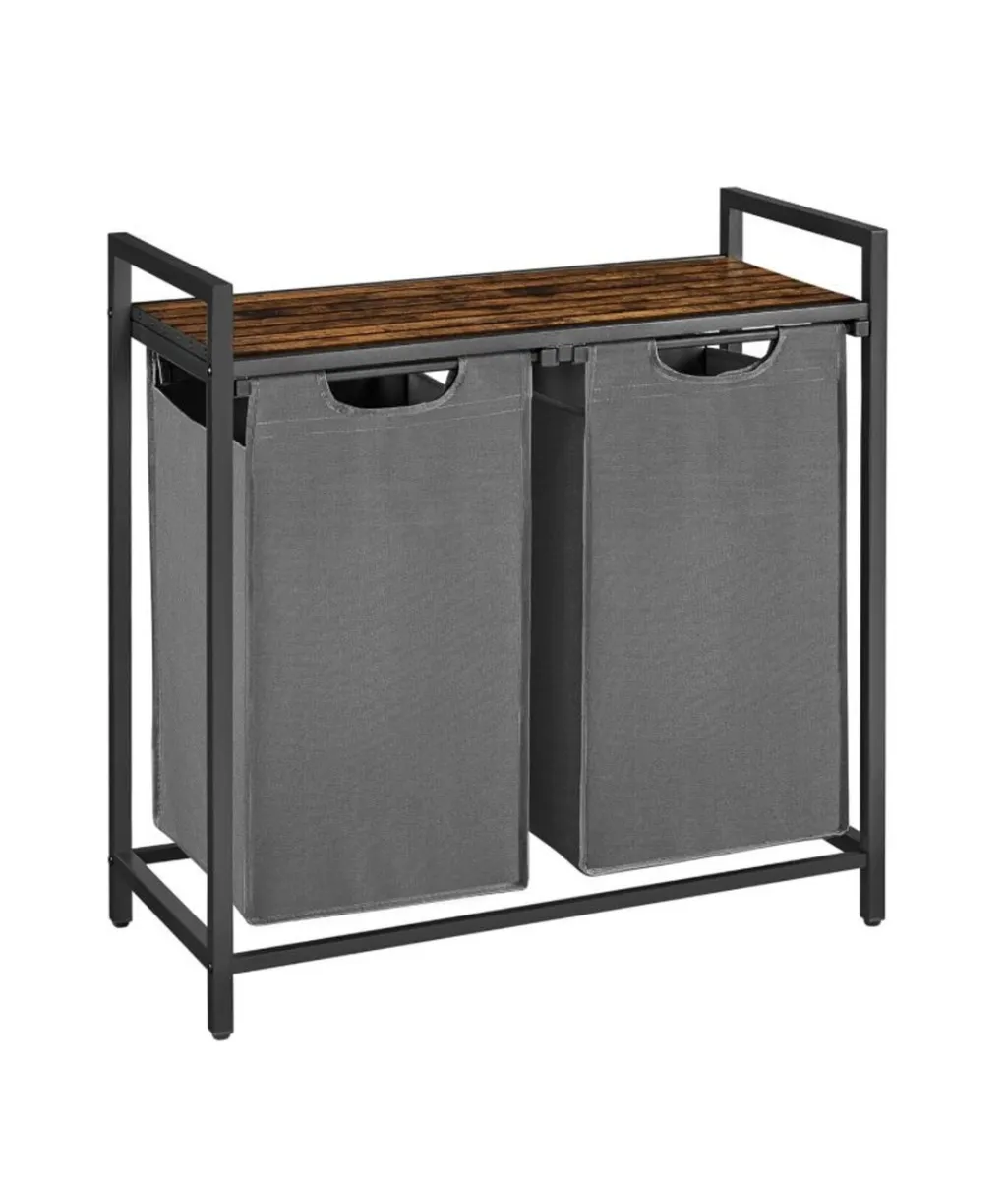 Laundry Basket, 2-Compartmen new - Image 1