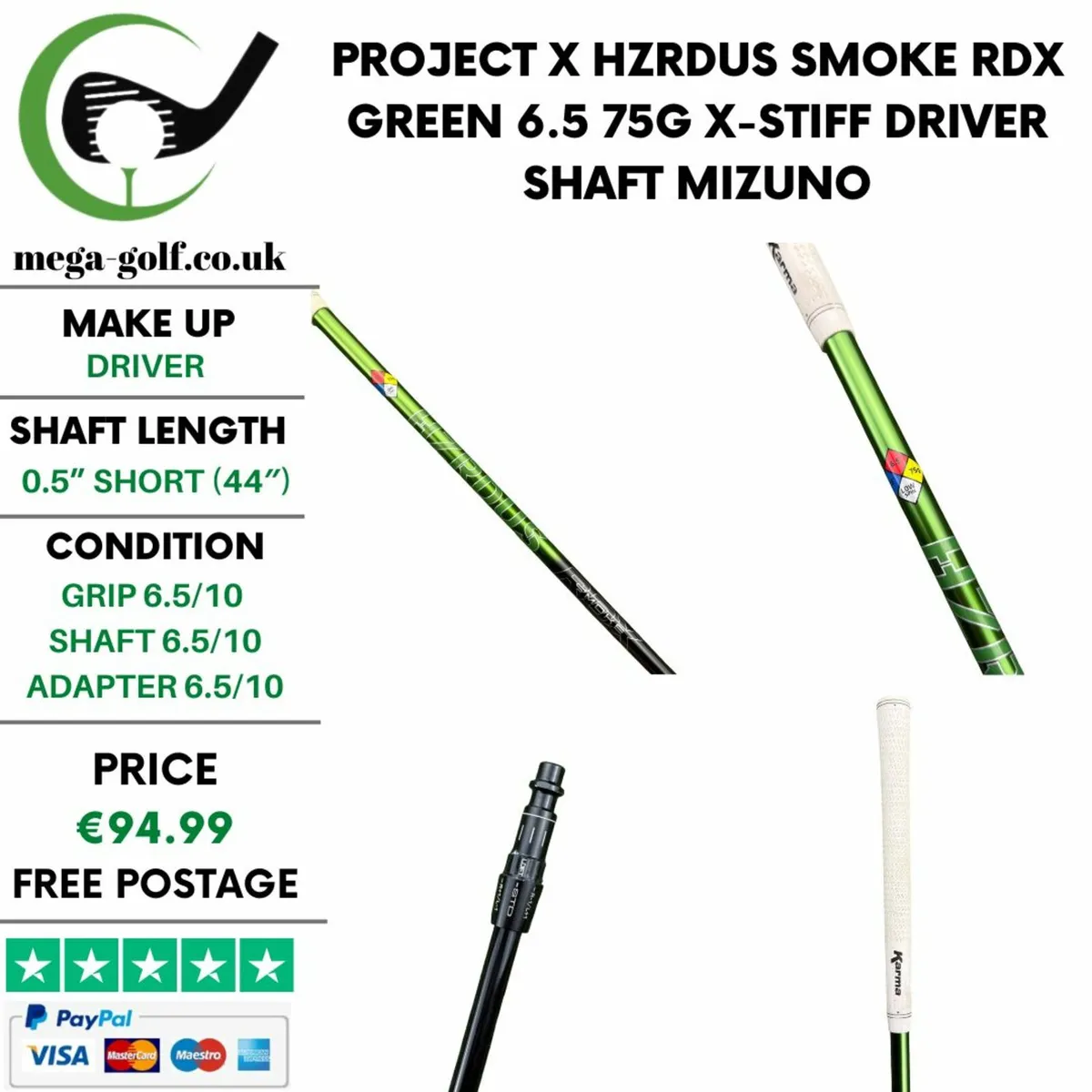 Project X Hzrdus Smoke RDX Green 6.5 75G X-Stiff - Image 1