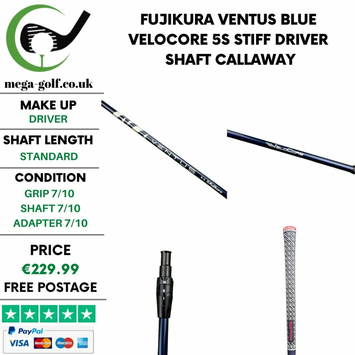 Fujikura Ventus Blue Velocore 5S Stiff Driver - Image 1