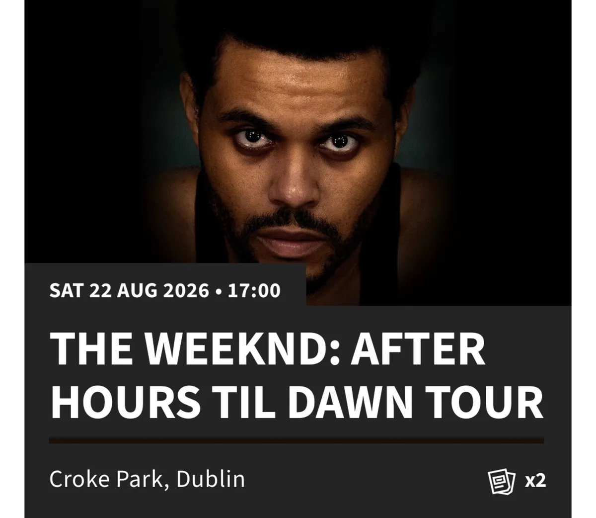 The Weekend Concert tickets, Croke Park