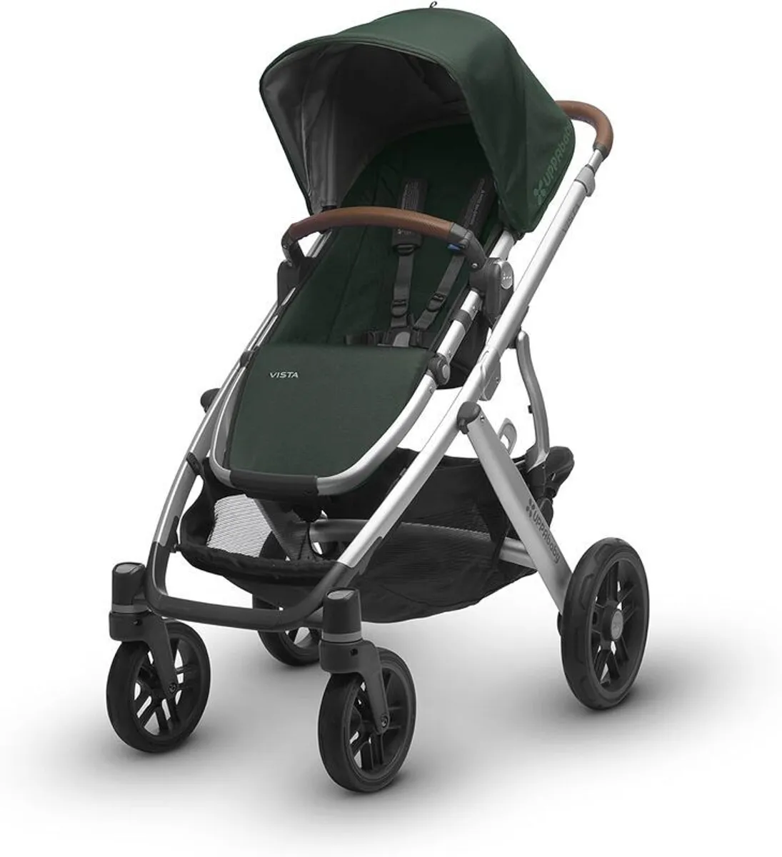UPPAbaby Vista Austin (Hunter Green/Silver/Saddle Leather), prams + buggy, no car seats included - Image 3