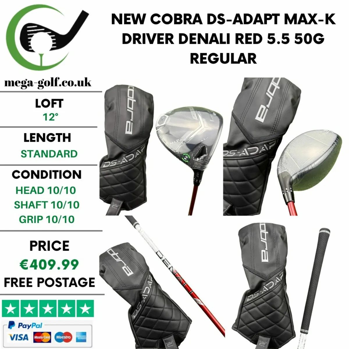 New Cobra DS-Adapt Max-K Driver / 12° / Regular - Image 1