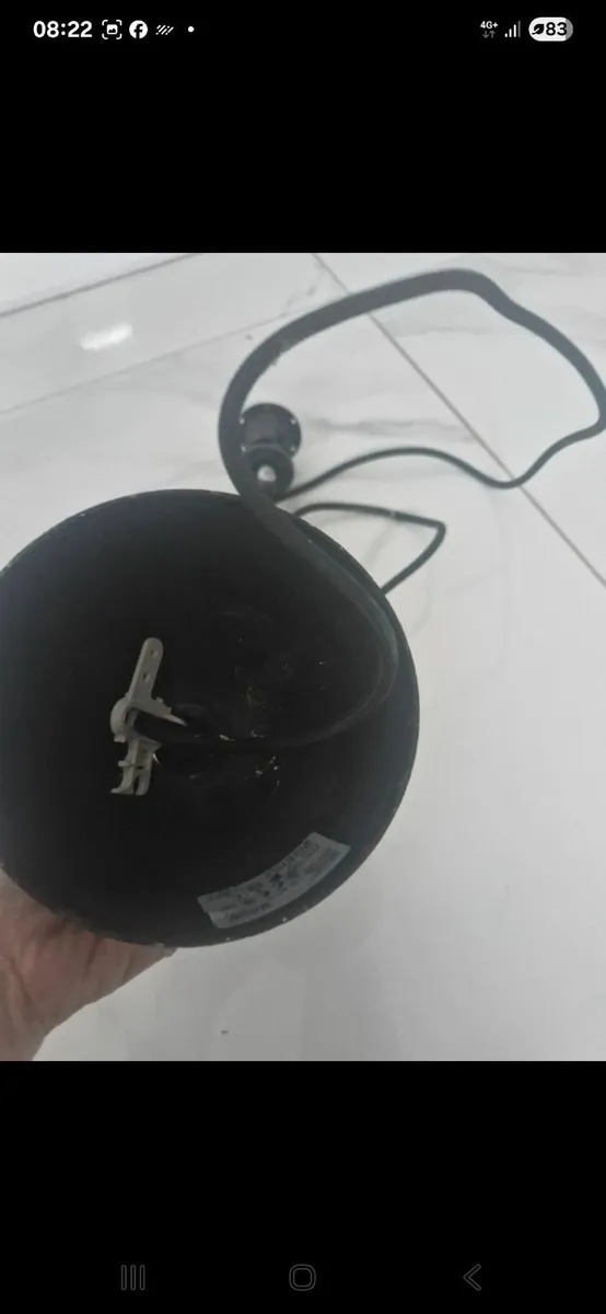 Black iron ceiling pendant - Image 2