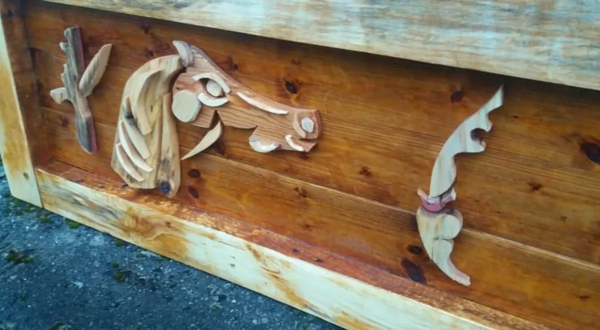 Rustic driftwood horse head wood art - Image 2