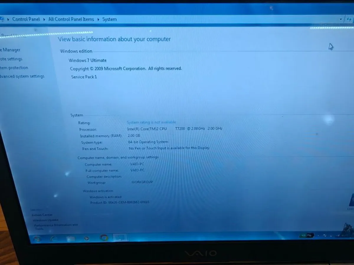 Sony Vaio Laptop | Intel Core 2 | 2GB | 128GB SSD - Image 4