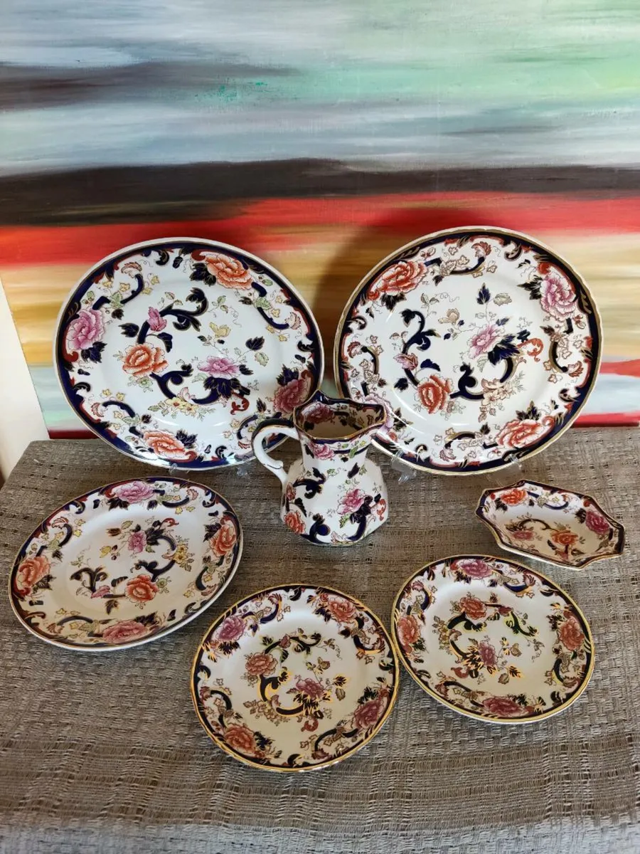 vintage Mason's Mandalay plates and jug - Image 2