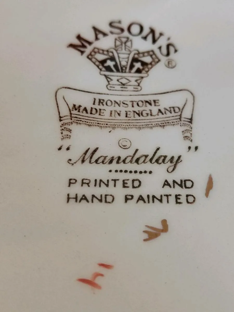 vintage Mason's Mandalay plates and jug - Image 4