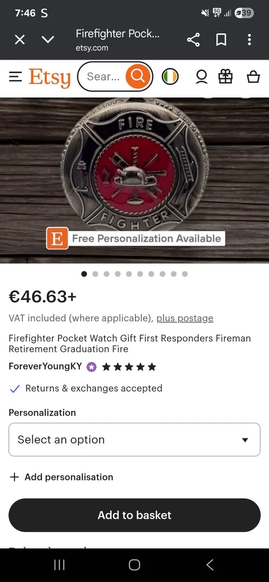 ROLTIN Pocket Watch, Pocket Watch Fire Fighter ,co - Image 2