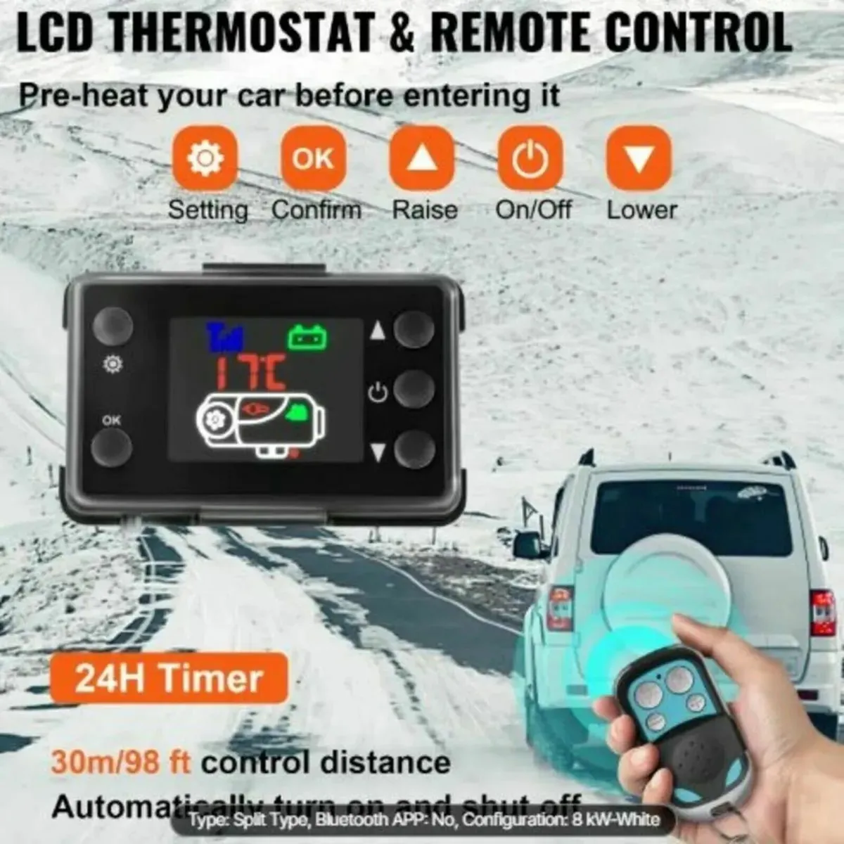 Diesel Heater 2/8kW Parking Air Heater with LCD - Image 4