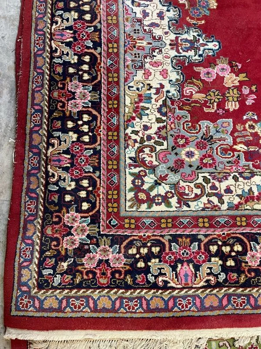 Large Vintage Kerman Wool Rug - Image 3