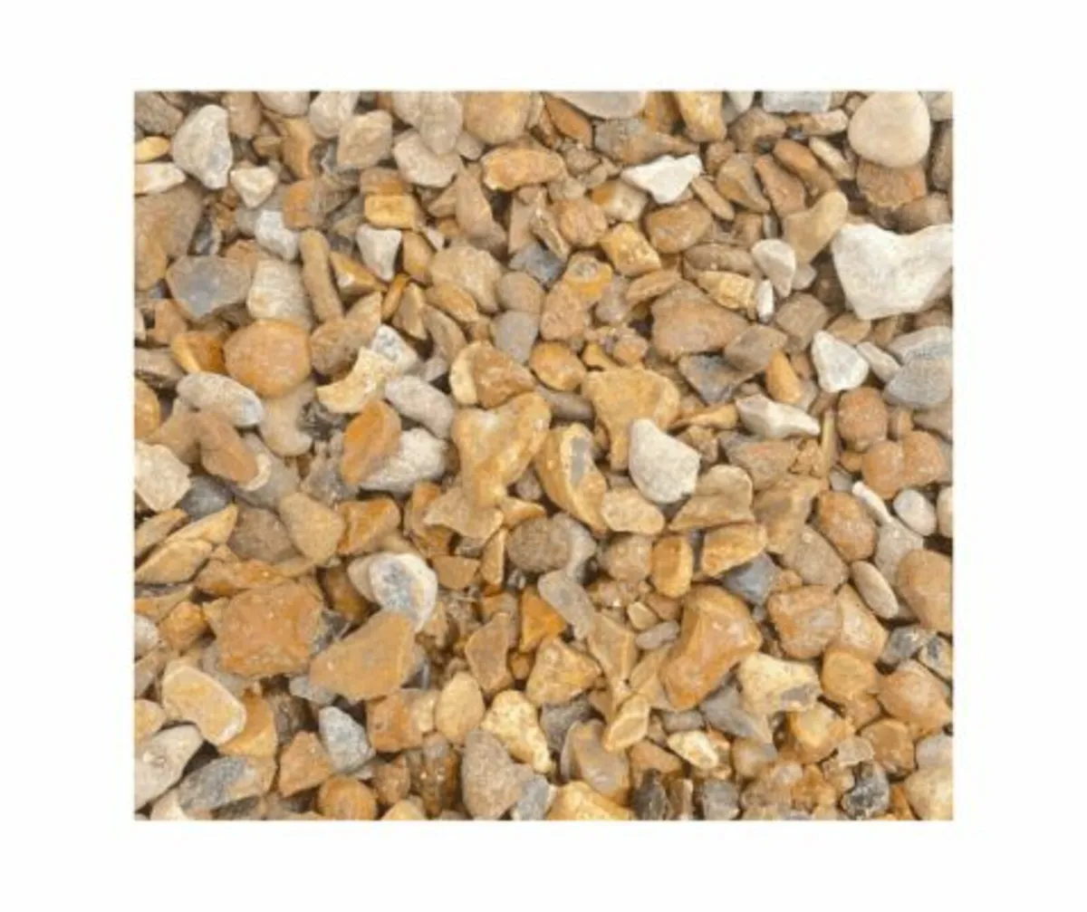 Decorative Gravel in a Bulk Bag Golden Flint 14mm - Image 1