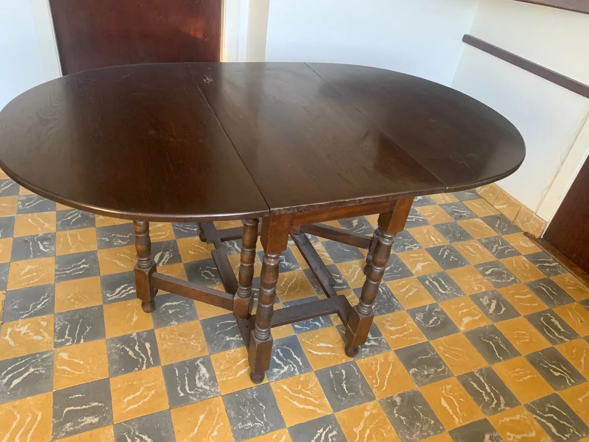 Drop leaf dining table - Image 3