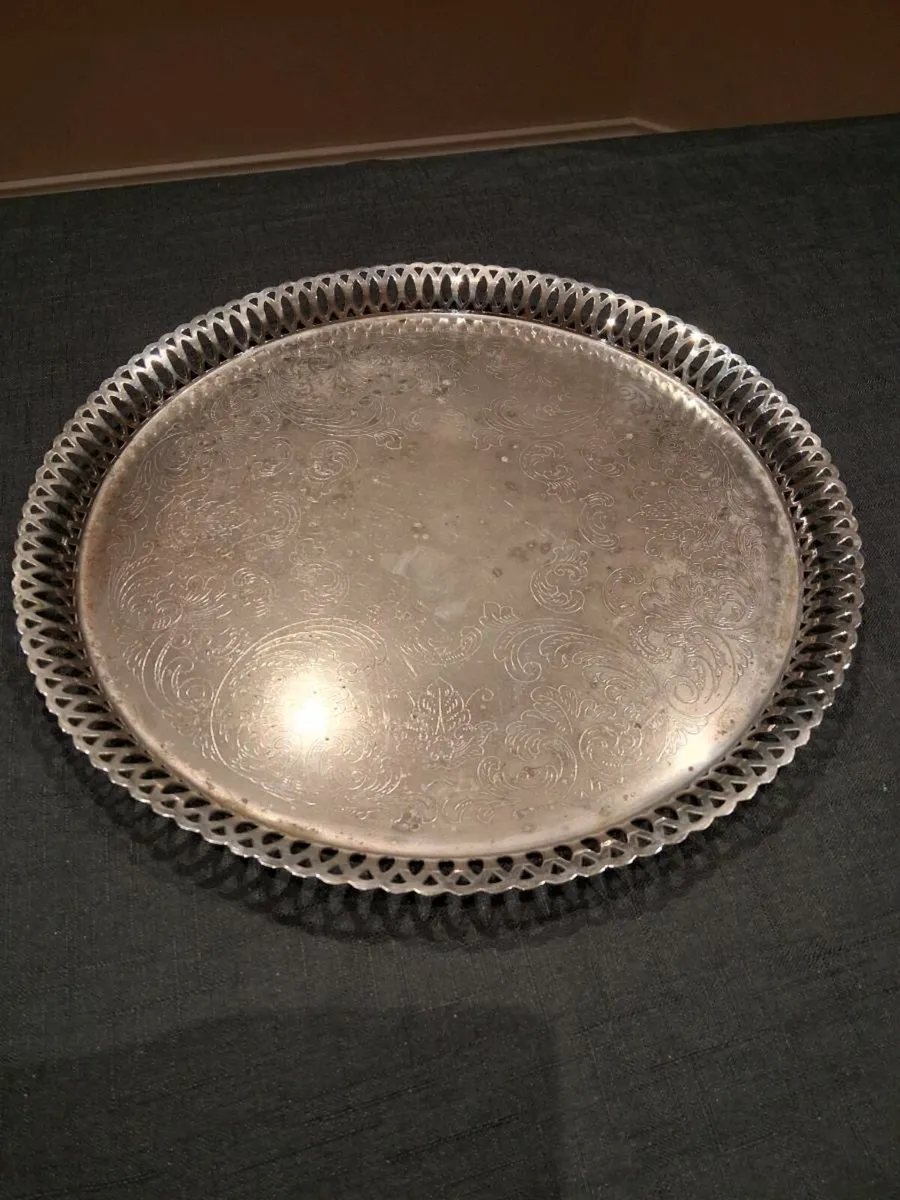 Silver Plated Serving Tray - Image 1
