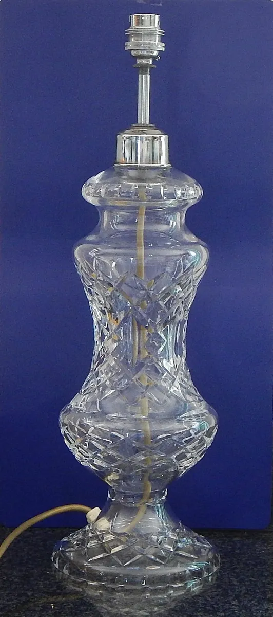 Vintage Waterford Crystal Stamped Cut Glass Lamp - Image 4