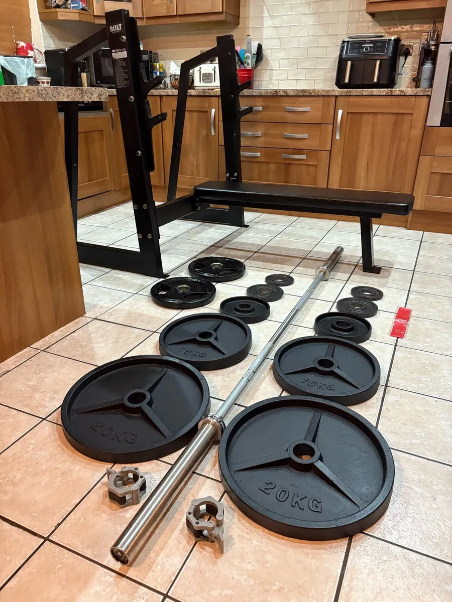 COMMERCIAL OLYMPIC GYM SPEC WEIGHTLIFTING SET!! - Image 1