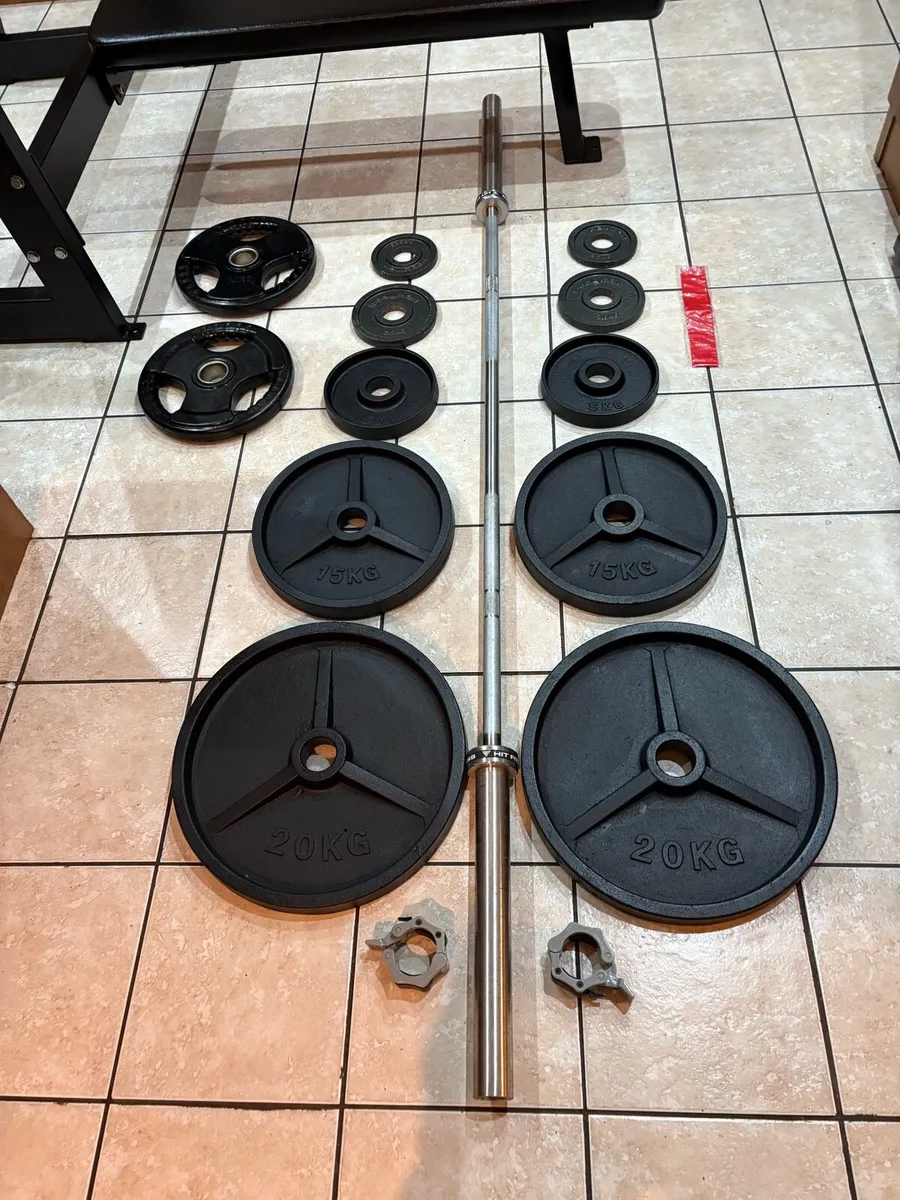 COMMERCIAL OLYMPIC GYM SPEC WEIGHTLIFTING SET!! - Image 3
