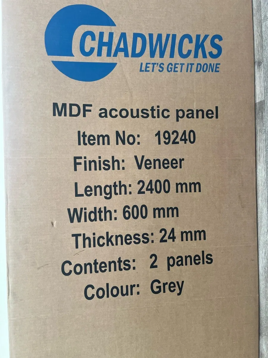 Acoustic Panel - Grey Veneer - Image 2