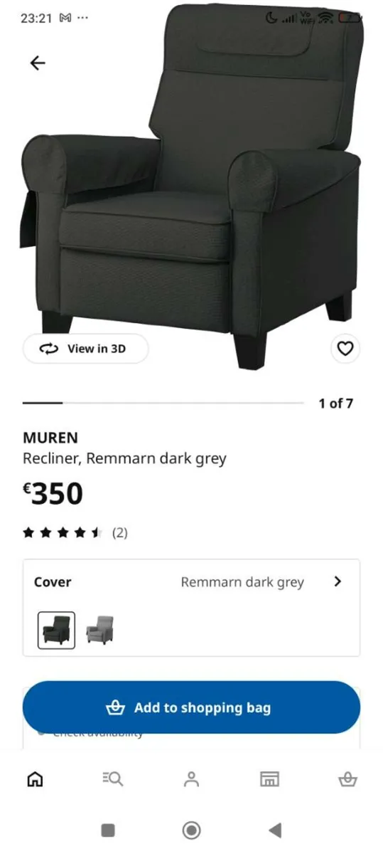 Reclining chair perfect condition - Image 1