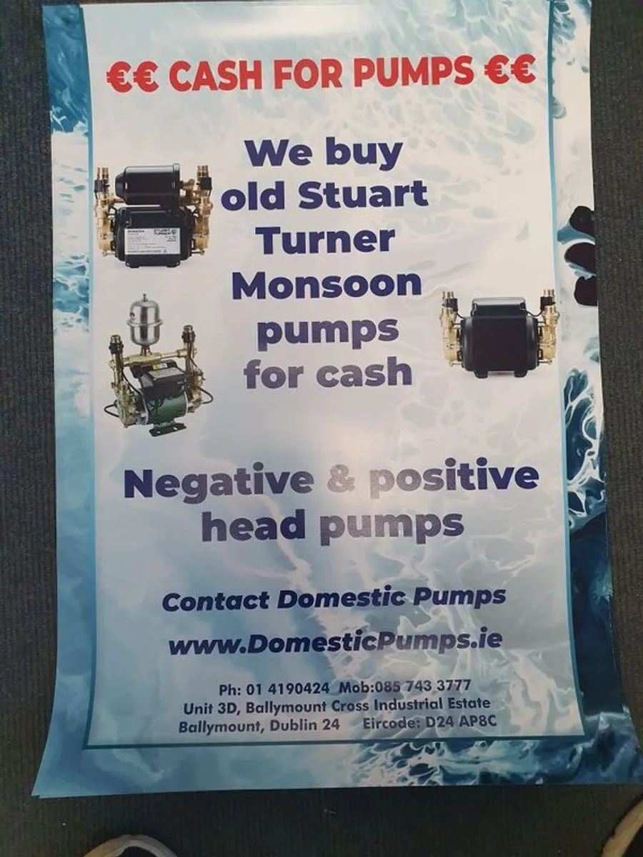 We Buy Old Stuart Turner Monsoon Shower Pumps
