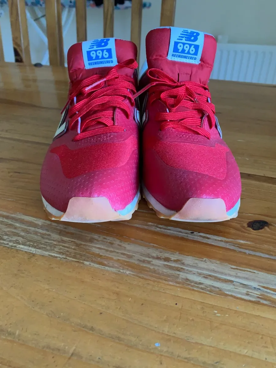 Red Cloth Nylon New Balance Runners - Image 4